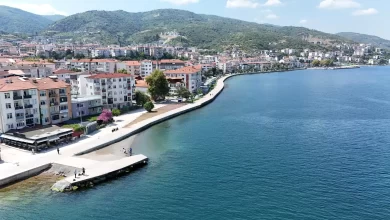 Değirmendere sahili dalga kırıcı setle güçlendirildi