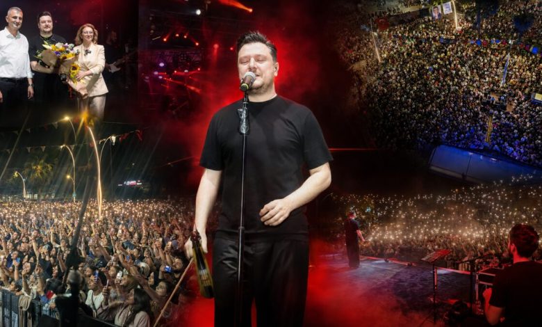 Ekin Uzunlar Gölcük konserinde Çınarlık Meydanı’nı dolduran müzikseverler
