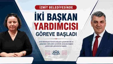 İzmit Belediyesinde iki yeni başkan yardımcısı göreve başladı