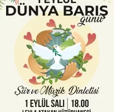 İzmit’te Dünya Barış Günü’ne özel şiir ve müzik dinletisi