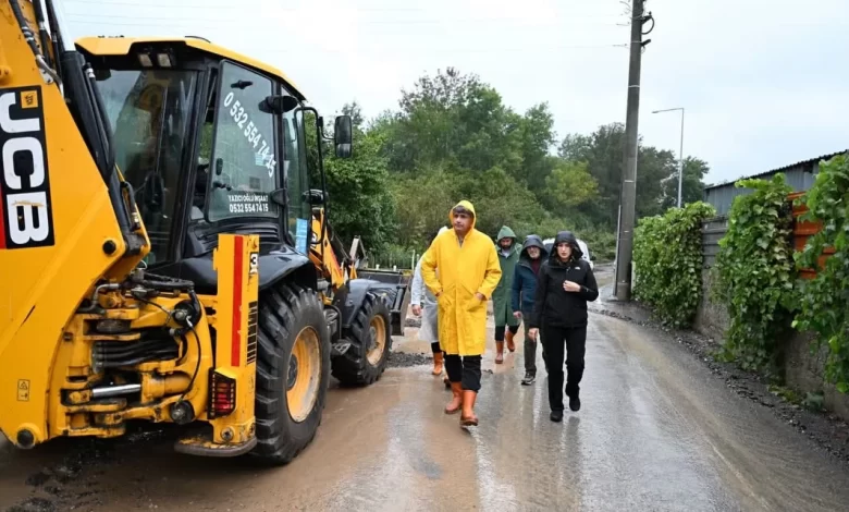 Başkan Kocaman Yoğun Yağış Sonrası Sahada