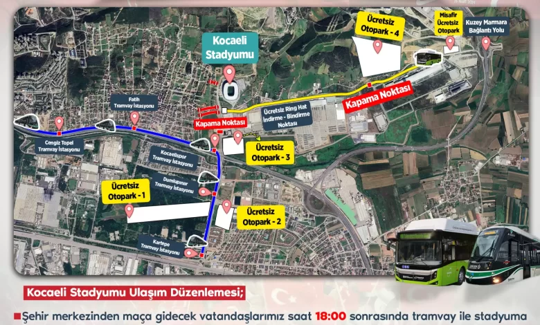 Dev maç öncesi ulaşım planı tamam