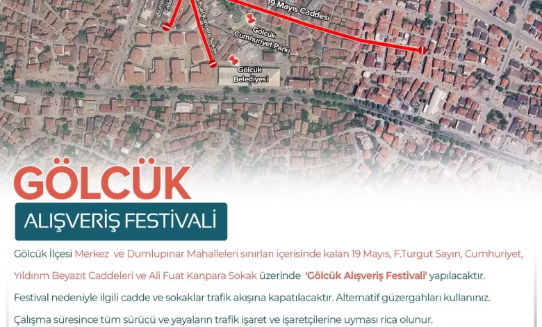 Gölcük Alışveriş Festivali’ne trafik düzenlemesi