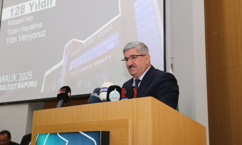 KOTO Başkanı Necmi Bulut, seçim öncesi son meclis toplantısında konuşuyor