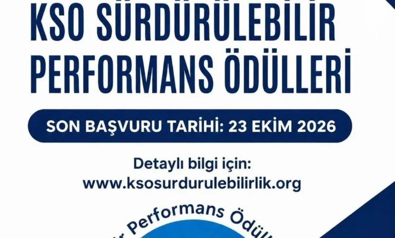 KSO Sürdürülebilir Performans Ödülleri için başvuru süresi uzatıldı