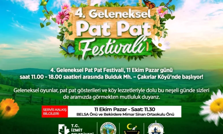 Geleneksel Pat Pat Festivali Çakırlar Köyü’nde gerçekleştirilecek