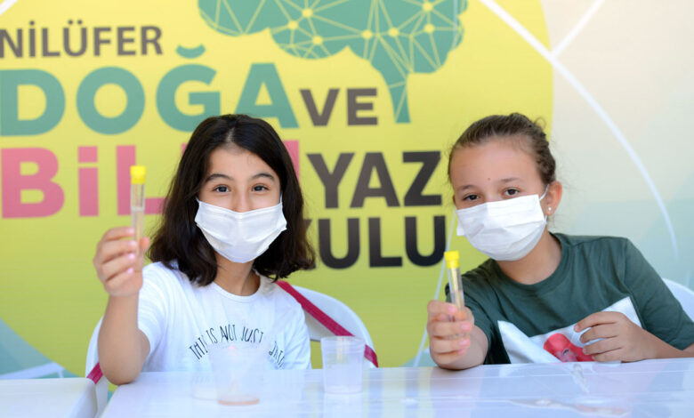 Bursa Nilüfer’de çocuklar doğa ve bilim öğreniyor
