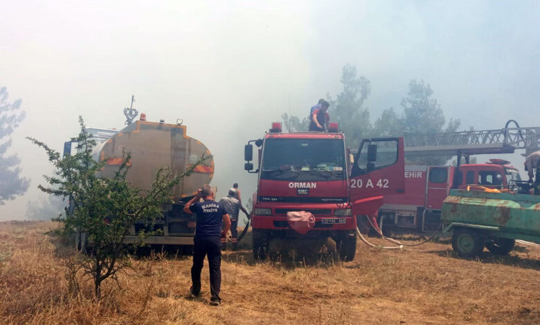 Denizli yangınına Manisa’dan takviye