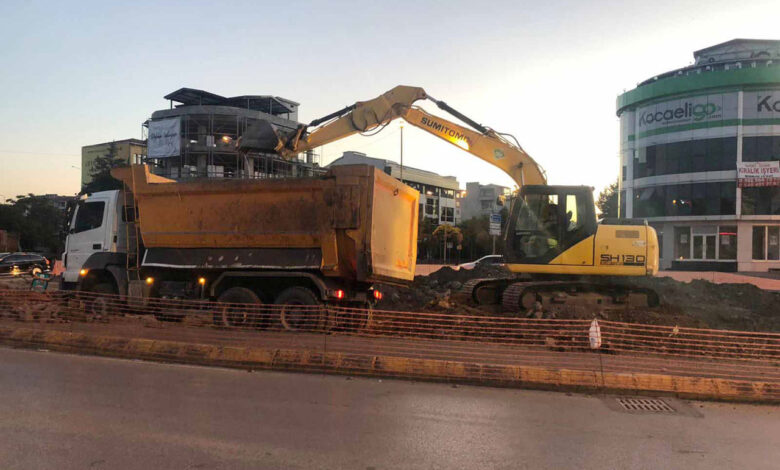 Kocaeli Kandıra Sapağı’nda deplase çalışmaları