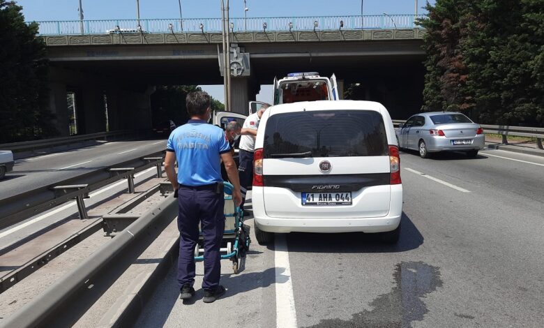 Rahatsızlanan sürücüye ilk müdahale zabıtadan