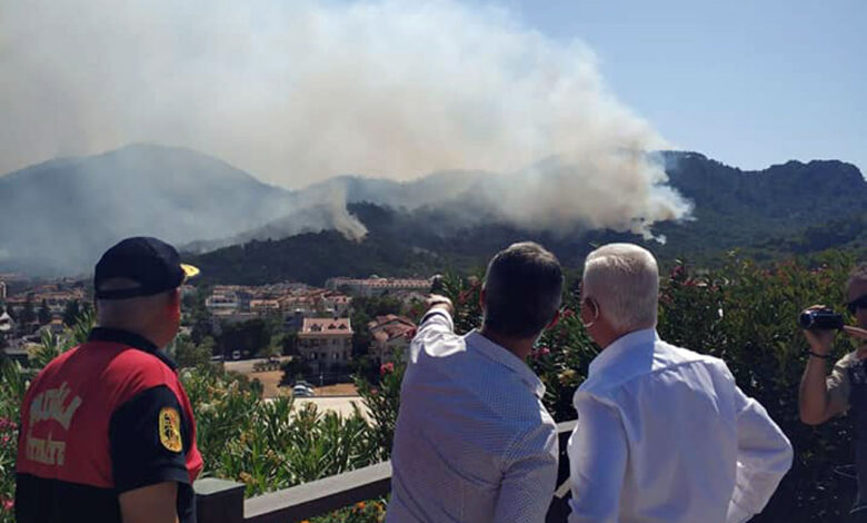 Muğla’da Başkan Gürün yangın bölgesinde