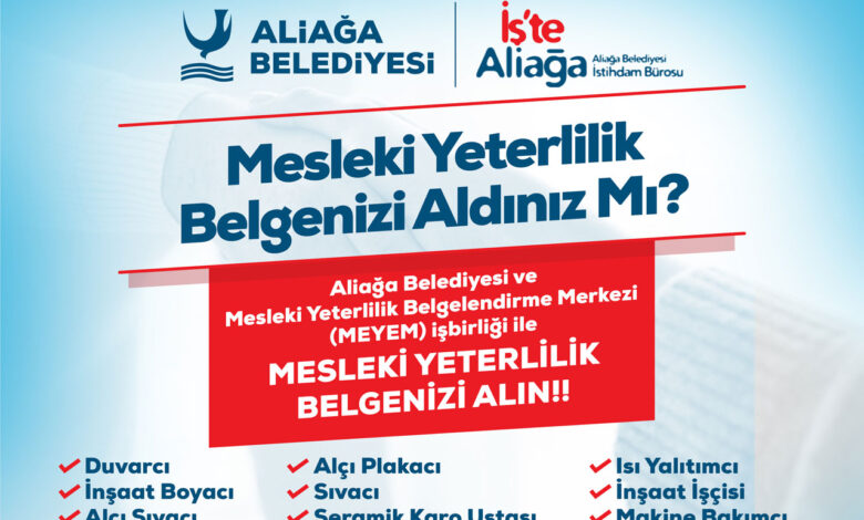 İzmir Aliağa’da ‘Mesleki Yeterlilik Belgesi’ protokolü