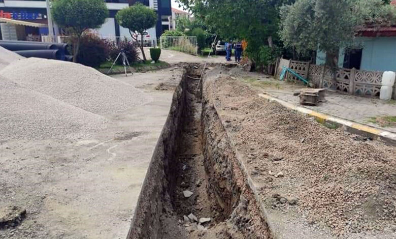 Sakarya’da Türbe kavşağına yağmur suyu hattı