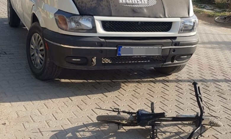 Afyonkarahisar’da kamyonet bisiklete çarptı: 1 yaralı