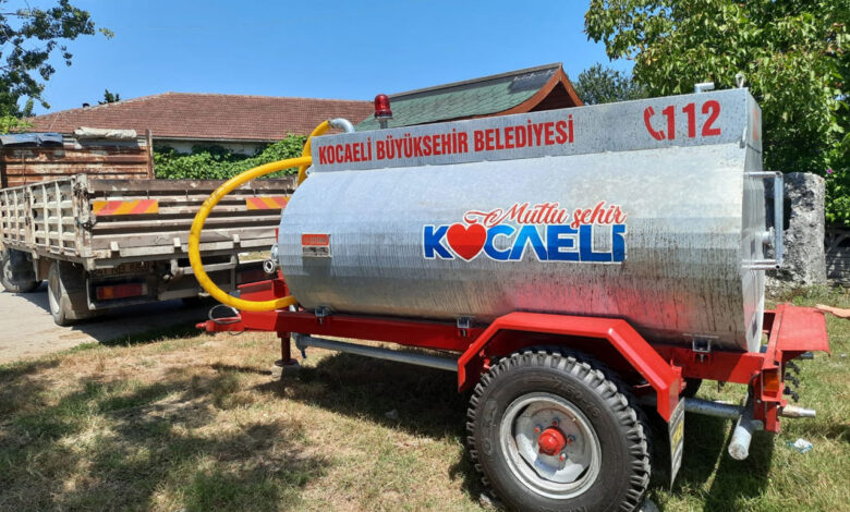 Kocaeli Büyükşehir’den kırsala su tankeri desteği
