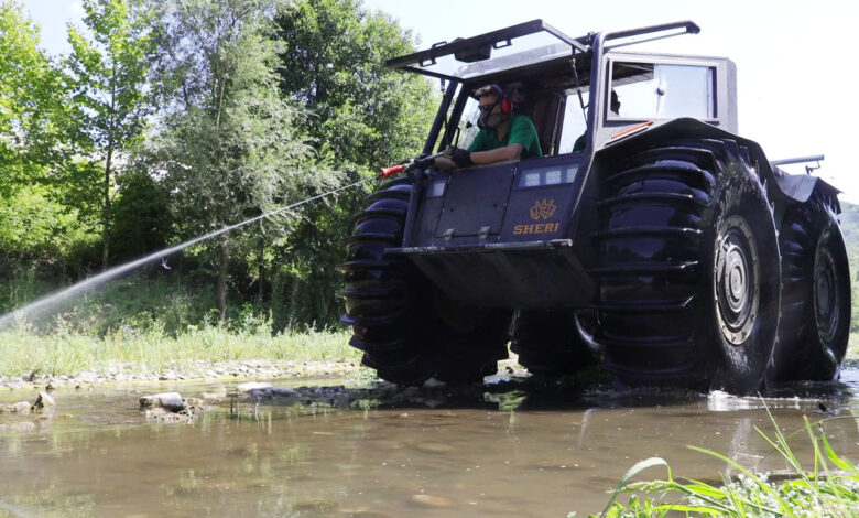 Kocaeli’de amfibi araçla etkili vektör mücadelesi