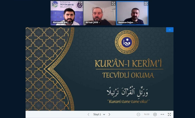 Sakarya’da Osmanlı Türkçesi ve Kur’an-ı Kerim’i online öğrendiler