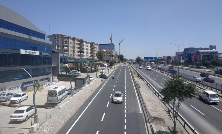 Gebze İstanbul Caddesi’nde yol çizgileri çizildi