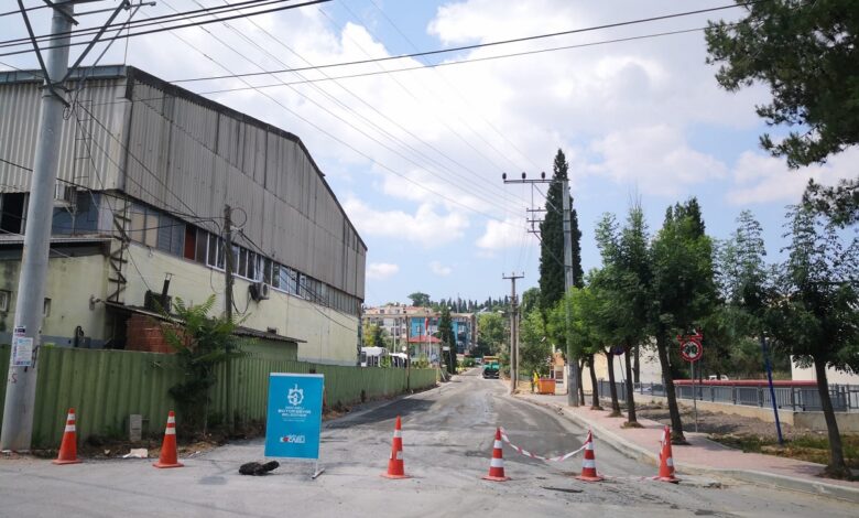 Darıca Körfez Caddesi’nde üstyapı çalışması