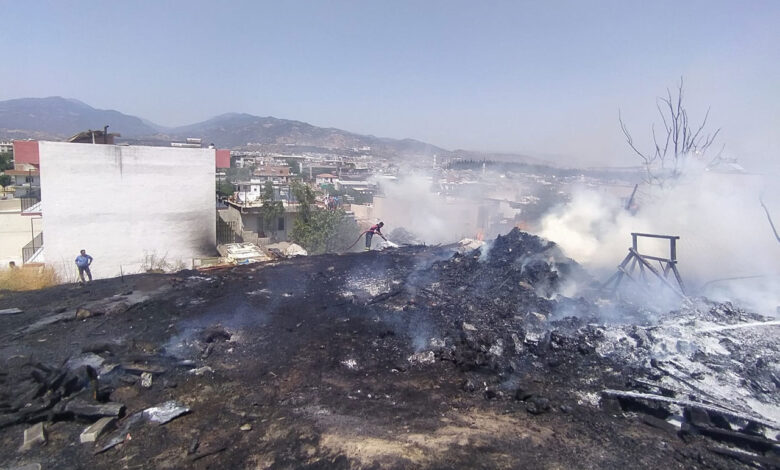Boş arazide çıkan yangın kontrol altına alındı