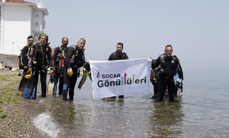 SOCAR Gönüllüleri’nden Marmara Denizi’nde müsilaj ve çöp temizliği