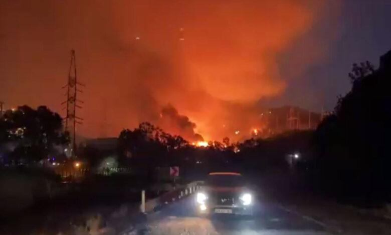 Milas’ta alevler Termik Santrali’ne girdi!