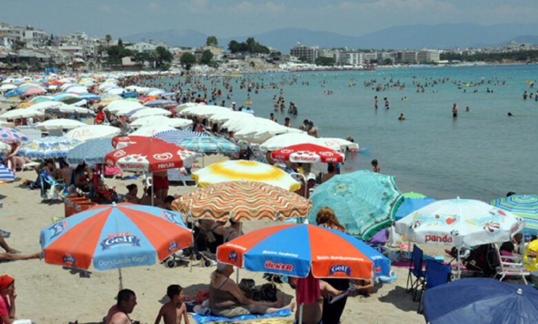Didim sahillerinde hafta sonu yoğunluğu