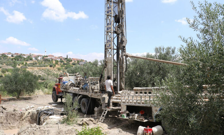 Manisa Saruhanlı’da sondaj çalışması