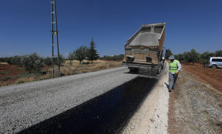 Gaziantep’te üç ilçeyi bağlayan yolda onarım