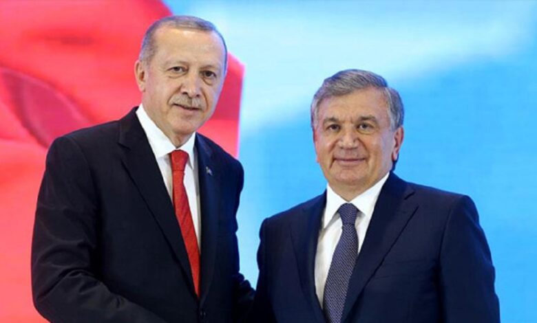 Cumhurbaşkanı Erdoğan Özbekistan Cumhurbaşkanı Mirziyoyev ile görüştü