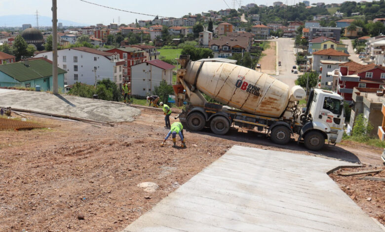 Kocaeli Alikahya’ya beton yol konforu