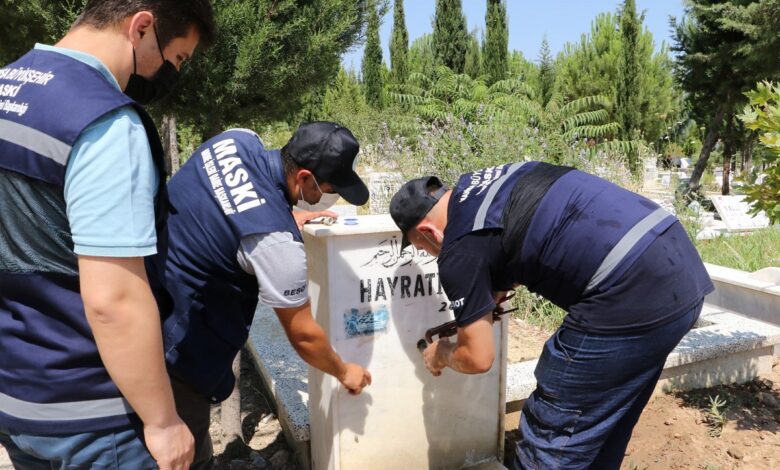 MASKİ mezarlık çeşmelerine özel bakım yaptı
